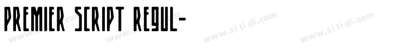 Premier Script Regul字体转换